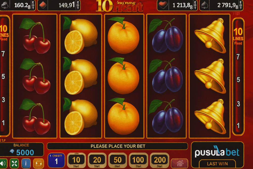 10 Burning Heart Slot bonus