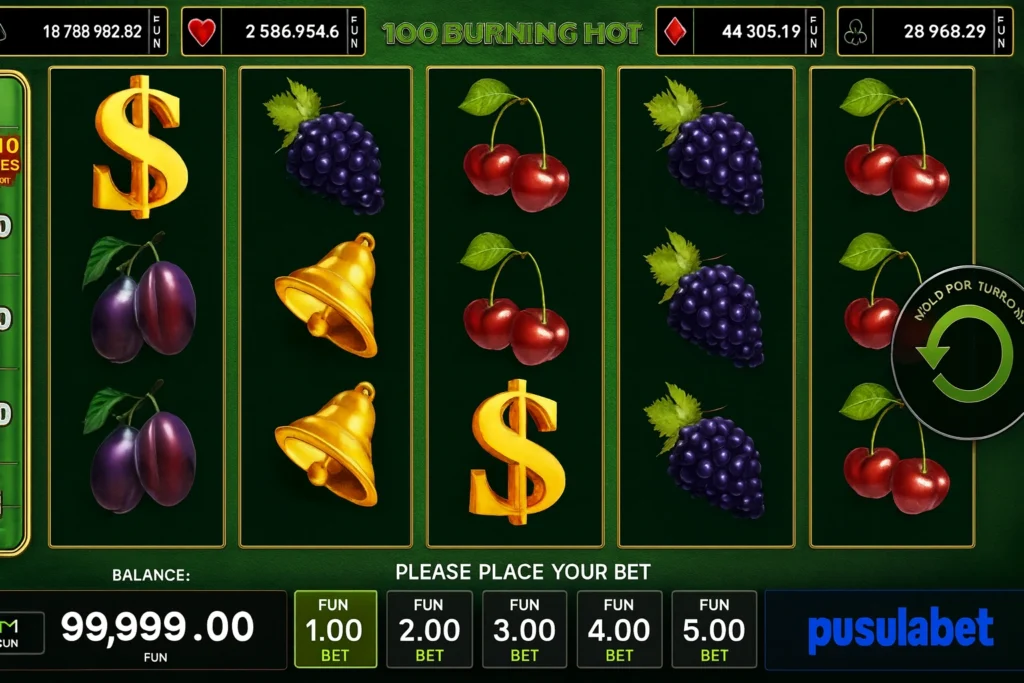 100 Burning Hot Slot Bonus