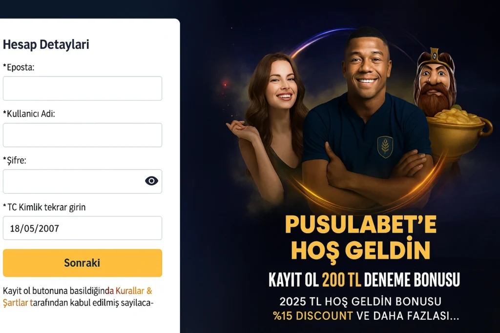 Pusulabet Kayıt İşlemi
