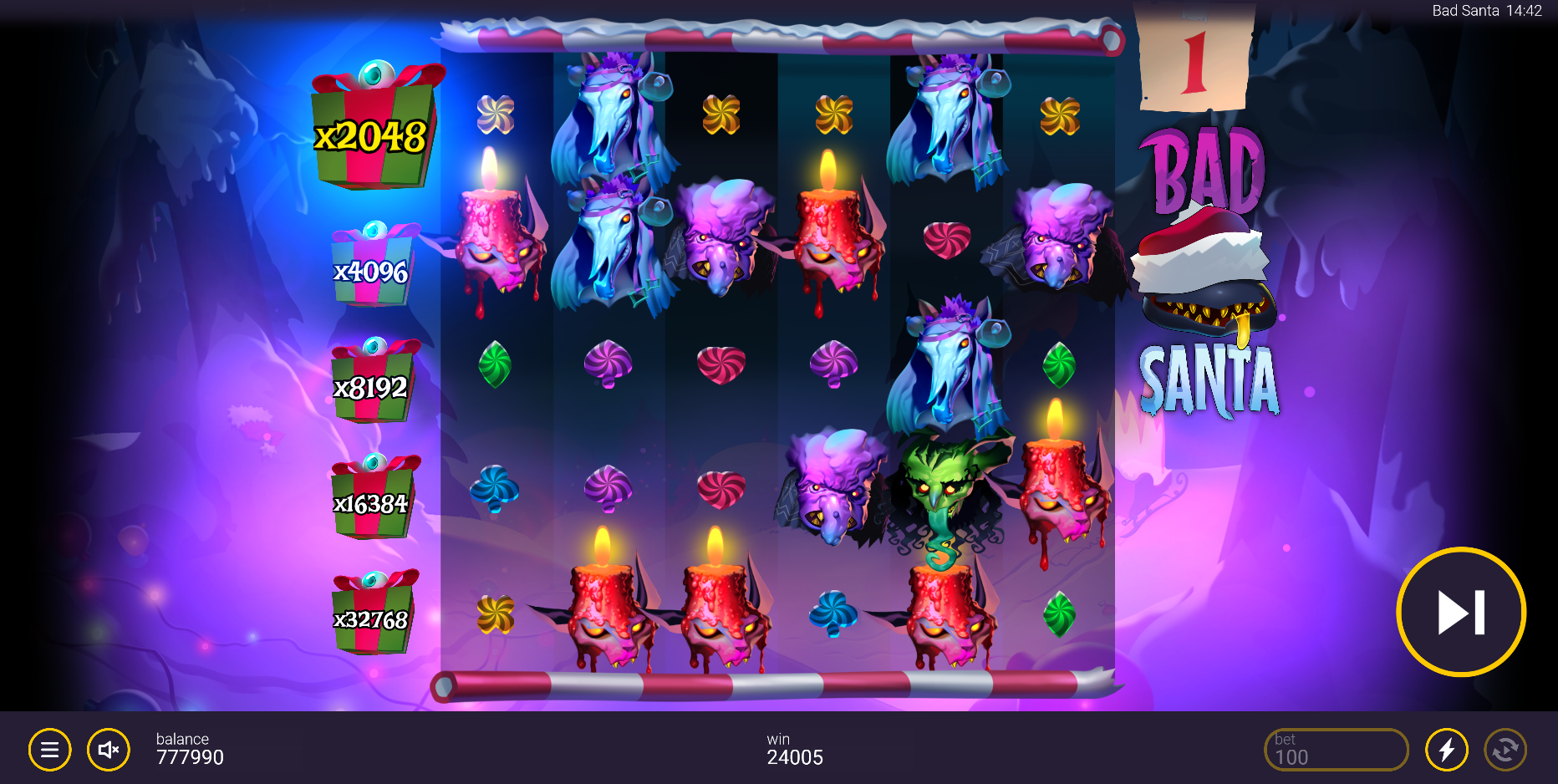 Bad Santa Free Spins Bonus Play